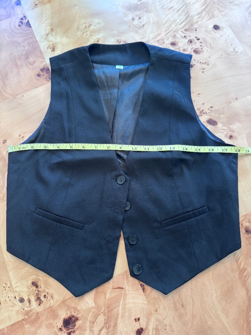 Black 4 Button Vest